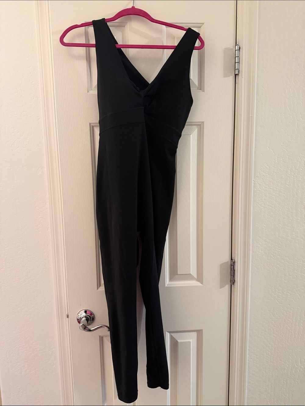 Fabletics Black V-Neck Sleeveless Jumpsuit